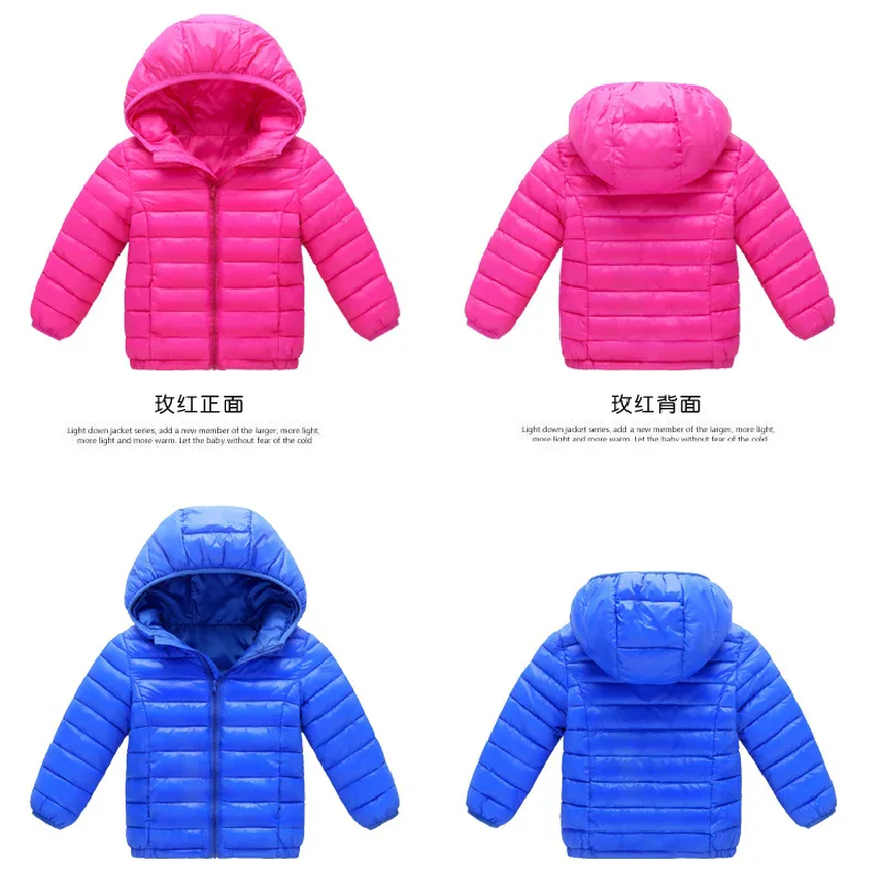 Big Kids Thin Down Jackets Autumn Coats Girls Boys Clothing Children Hooded Cotton Outerwear Teenager Warm Snowsuit 2-12 Years