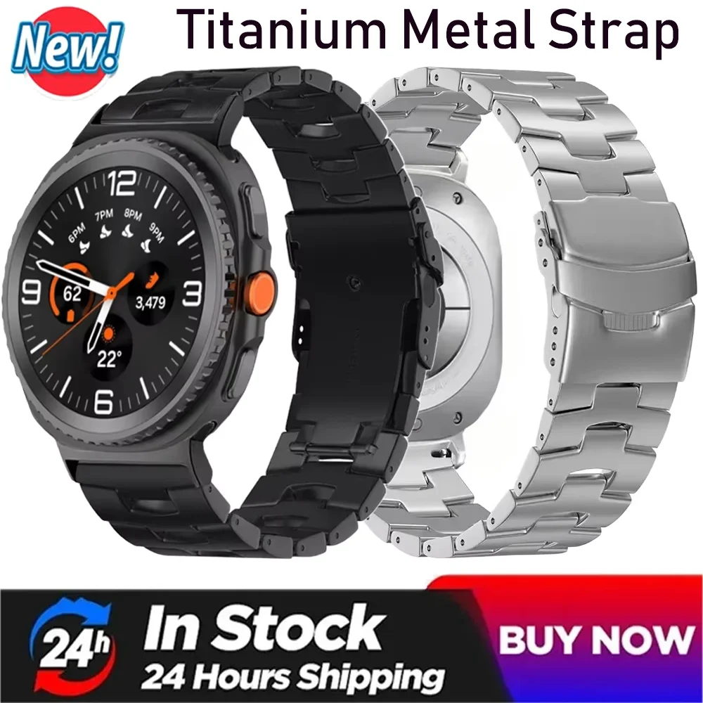 

Титановый металлический ремешок для Samsung Galaxy Watch Ultra 2025 47 мм, браслет для Galaxy Watch 8, 40 мм, 44 мм/8 классический браслет 46 мм