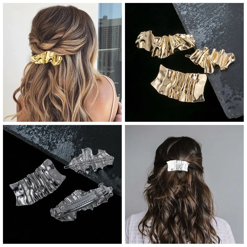 New Design Hair Accessories Hair Barrette Alloy Strong Grip Hair Clip Gold Color Crawl Insect Pattern Hairpins Teenage Girls