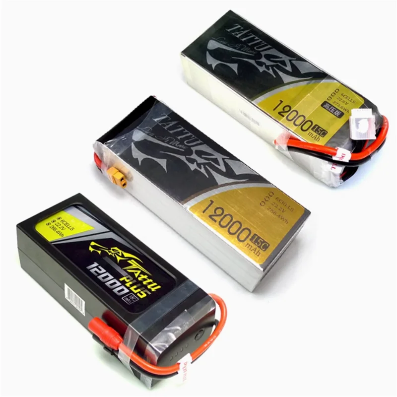 

TATTU 6S1P 20C 22.2V 10000mah 12000mAh Lipo Battery With XT90S Female Plug for Agriculture UAV Drone accessory RC Multicopter