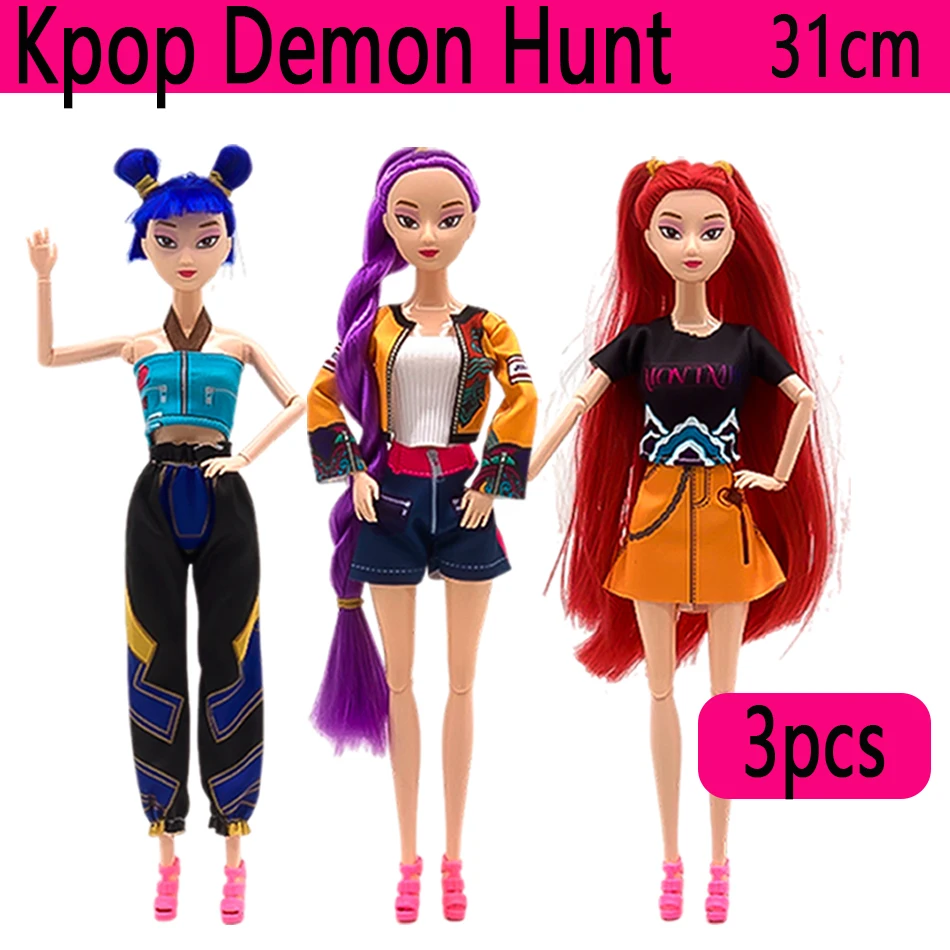 hot kpop Demon Hunters anime Doll Vinyl Toy Rumi figurine Regalo di compleanno Fan Club Regali Regali per bambini