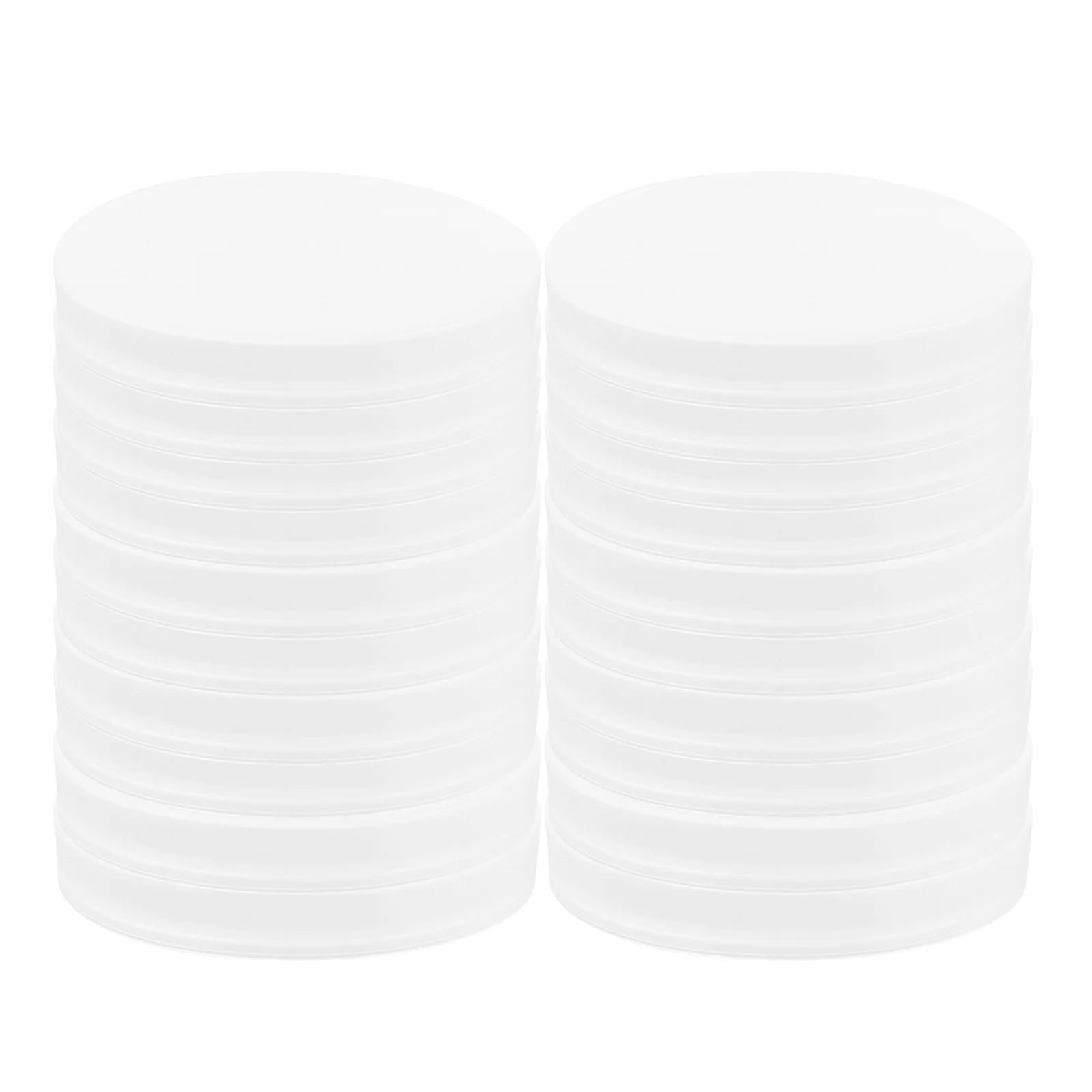 

50Pcs 60Mm Yogurt Jar Lids with Straw Hole Reusable Plastic Sealing Caps for Pudding Bottles Smooth Round Edge Dishwasher Safe