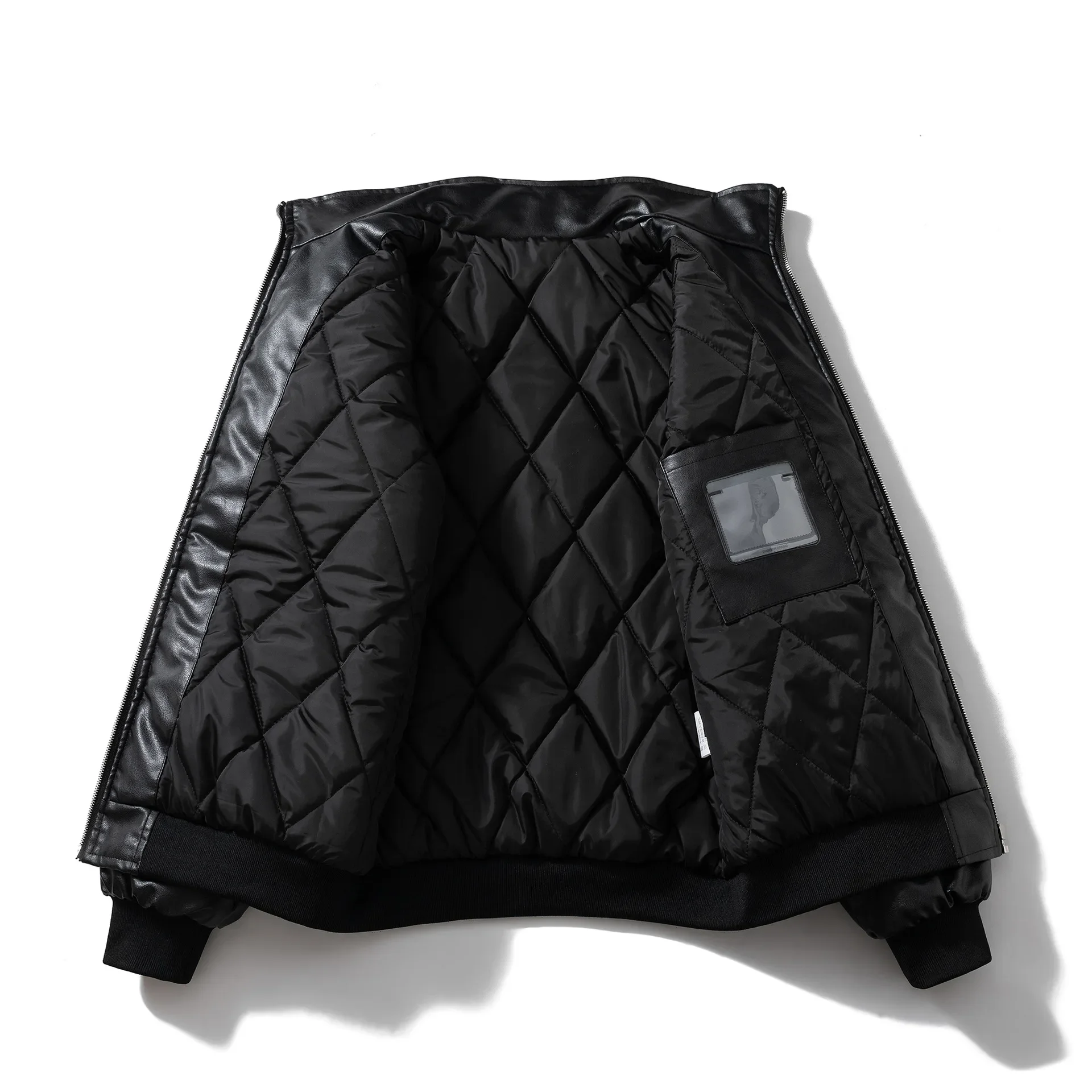 

New Red Bull Embroidered Leather JacketMotorcycletand-upCollar RidingJacket,Fall/Winter Leather Garment, Motorcycle Trendy Style