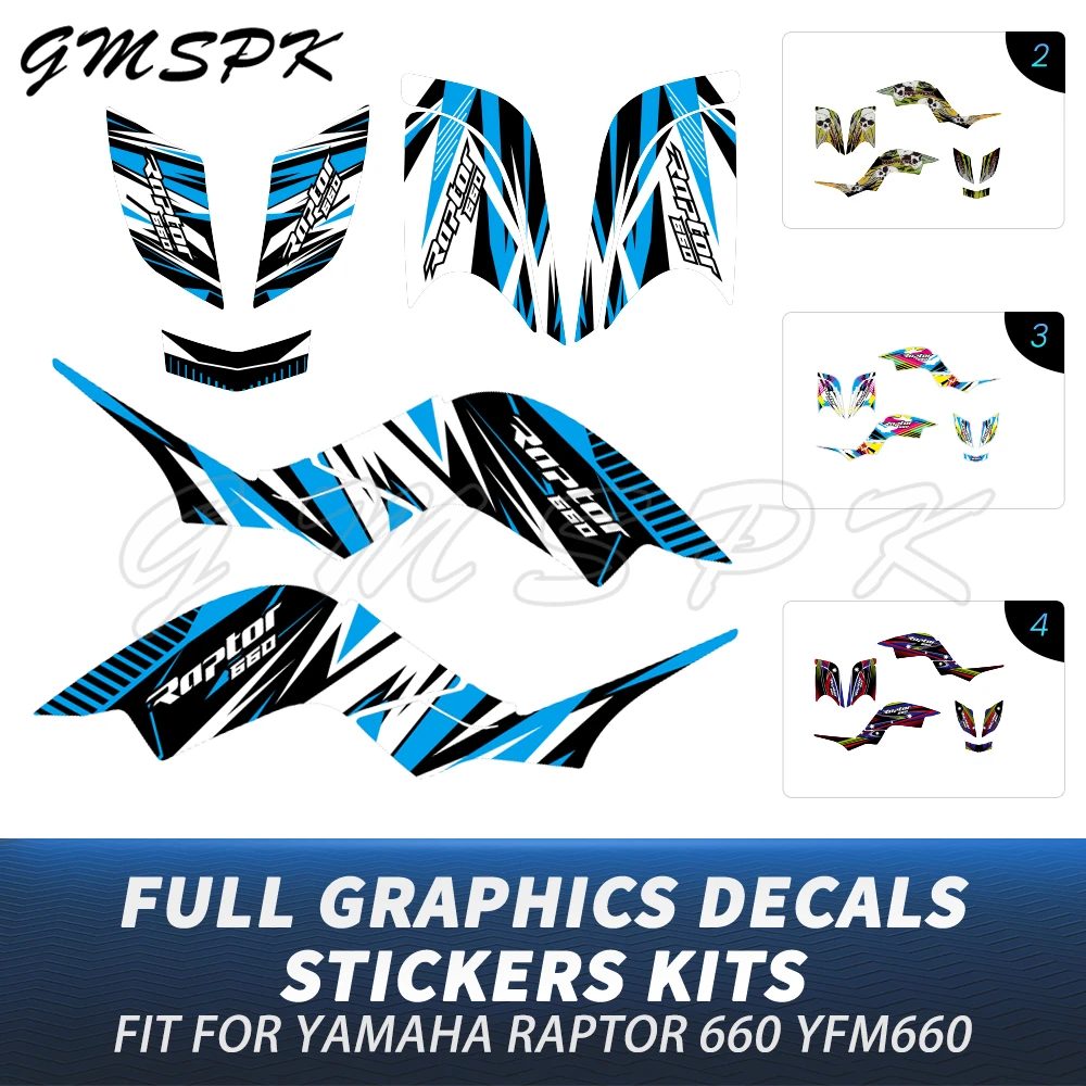 

Fit for Yamaha RAPTOR 660 YFM660 RAPTOR660 2001-2005 ATV Full Fairing Graphics Decals Sticker Dirt Bike Decoration Stickers Kit