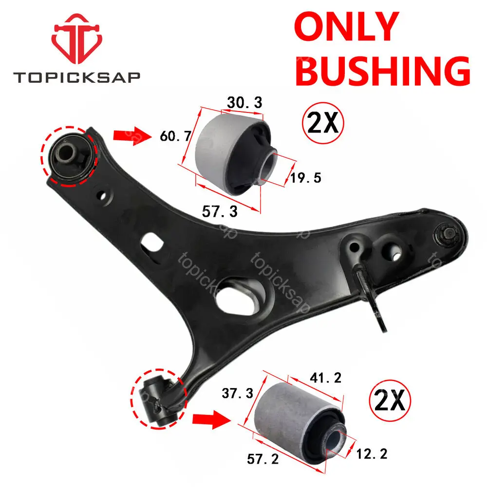 TOPICKSAP Front Lower Control Arm Bushings 4PCS for Subaru Forester CXV Crosstrek Impreza 2008 2009 2010 - 2017 2018