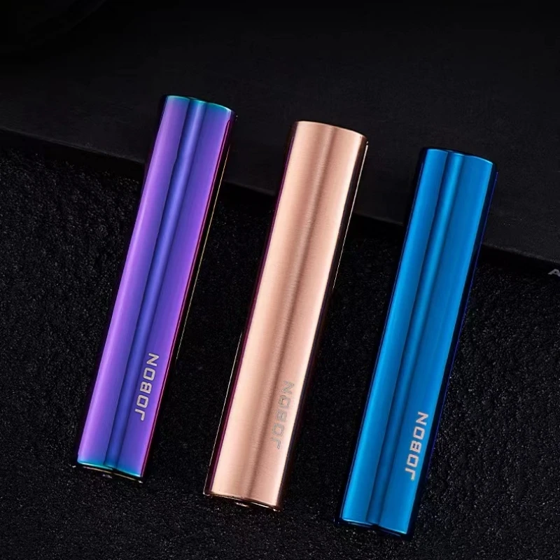 JOBON Personalized USB Lighter Metal Cylindrical Body Windproof Hot Wire Ignition Type-C Cyclic Charging Smoking Accessories