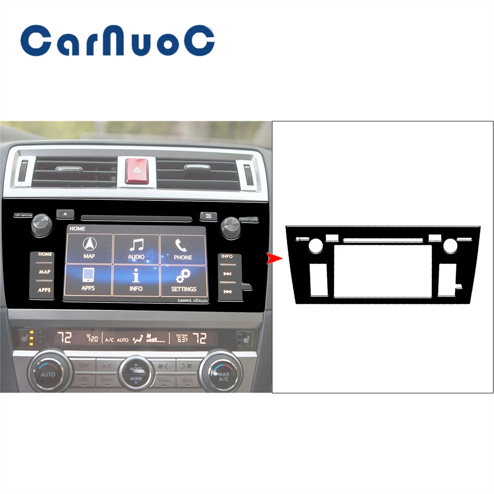 

Car Center Control Panel Decoration Black Stickers Accessories For Subaru Outback Legacy 2015 2016 2017 Interior Cover Trim