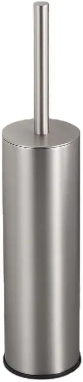 

Toilet Brush and Holder Set Brushed Nickel Stainless Steel, 304 Heavy Duty Round Toilet Brush Set – Rust Resistant, Long Handle,