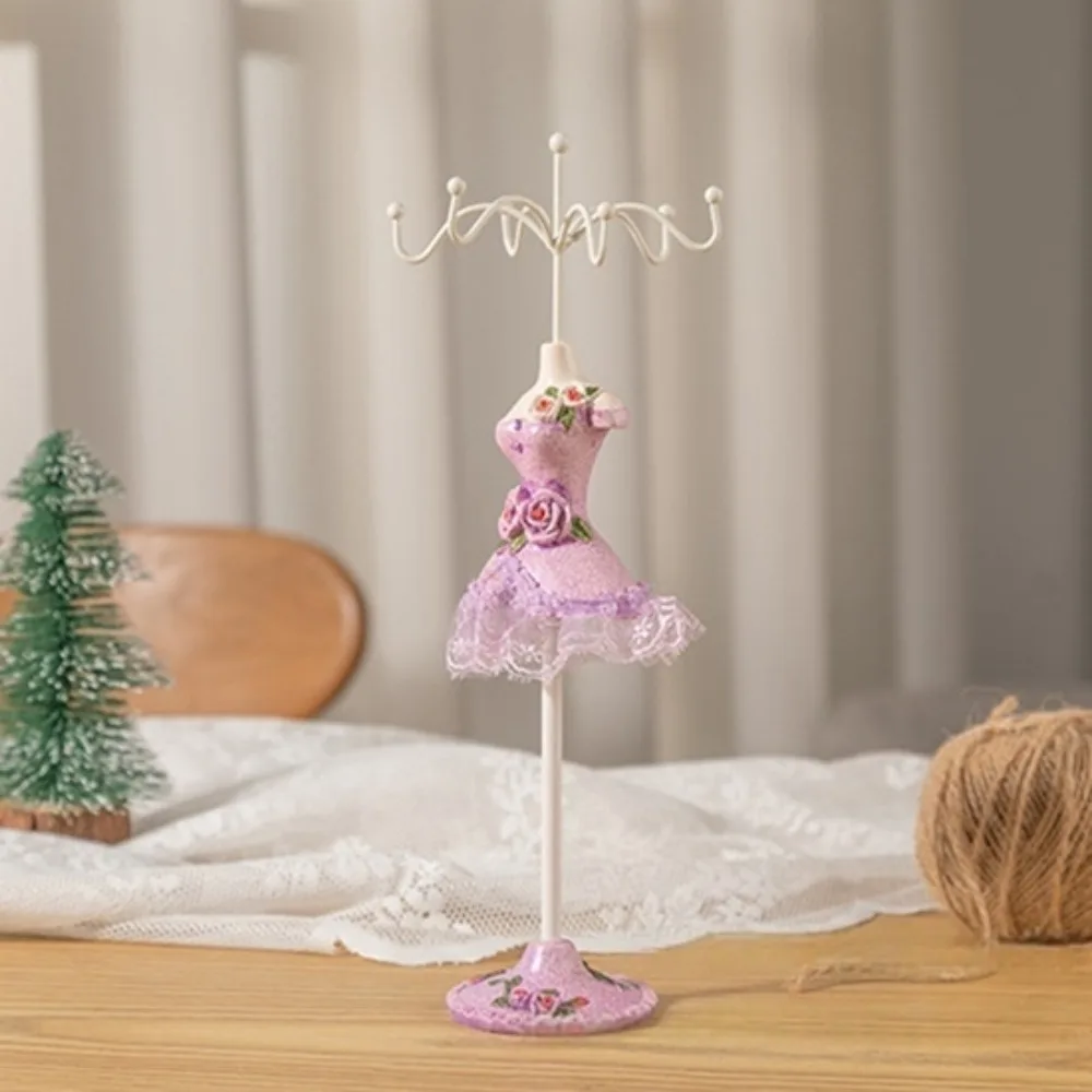 

Organizer Rack Dress Model Jewelry Display Rack Ring Princess Necklace Mannequin Display Stand Elegant Lace