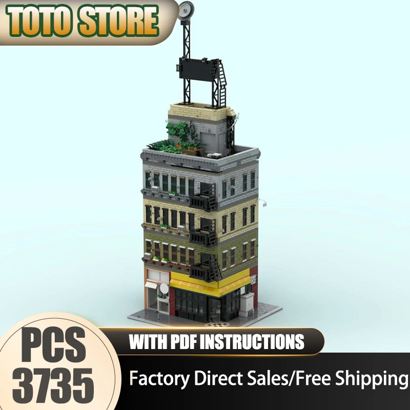 

Модель фильма Moc, строительные кирпичи, модульная конструкция квартир, модель, технология, модульные блоки, Рождественский набор, игрушки «сделай сам», подарки