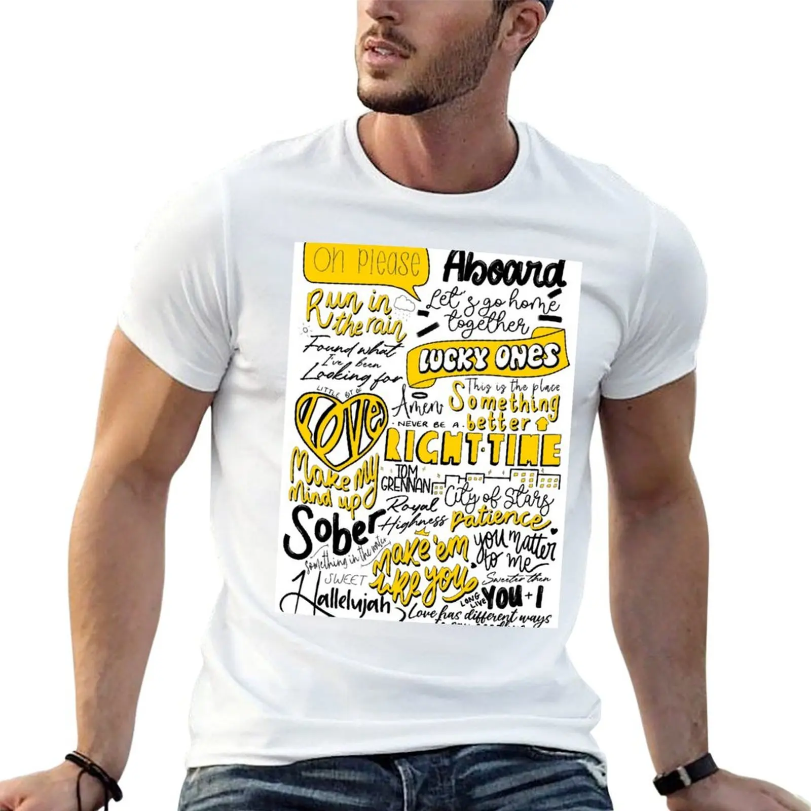 

Tom Grennan ‘Lighting Matches’ Song Collage T-Shirt cotton t shirts high quality man t shirt cotton T-Shirt