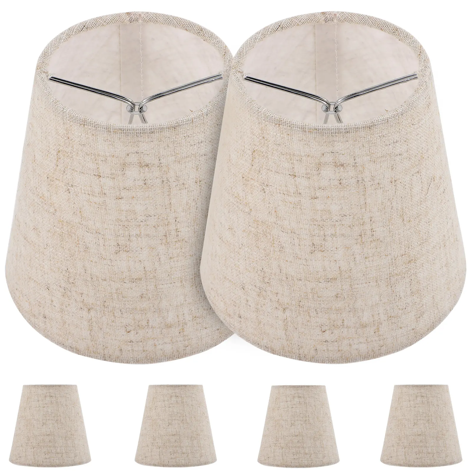 abat-jour-en-tissu-de-lin-6-pieces-abat-jour-suspendu-pour-lustre-luminaire-de-plafond-diffuseur-de-lumiere-chaude-decoratif-pour-chambre-a-coucher