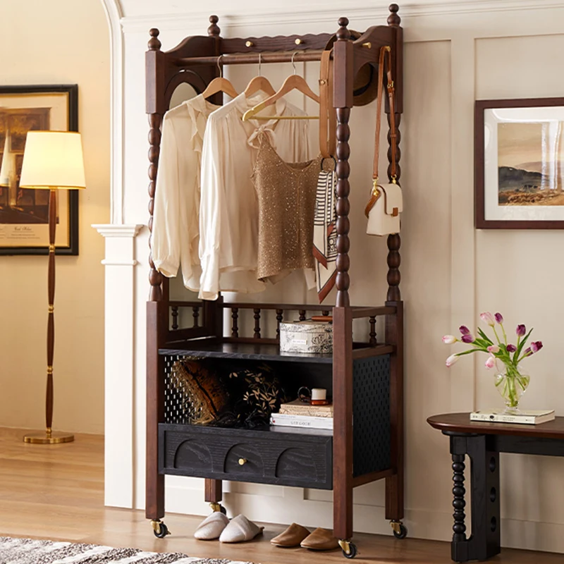Luxury Minimalist Coat Racks Wardrobes Organizer Wooden Wall Cabinet Coat Racks Hanging Cabinet Arara De Roupa Home Furniture image 5