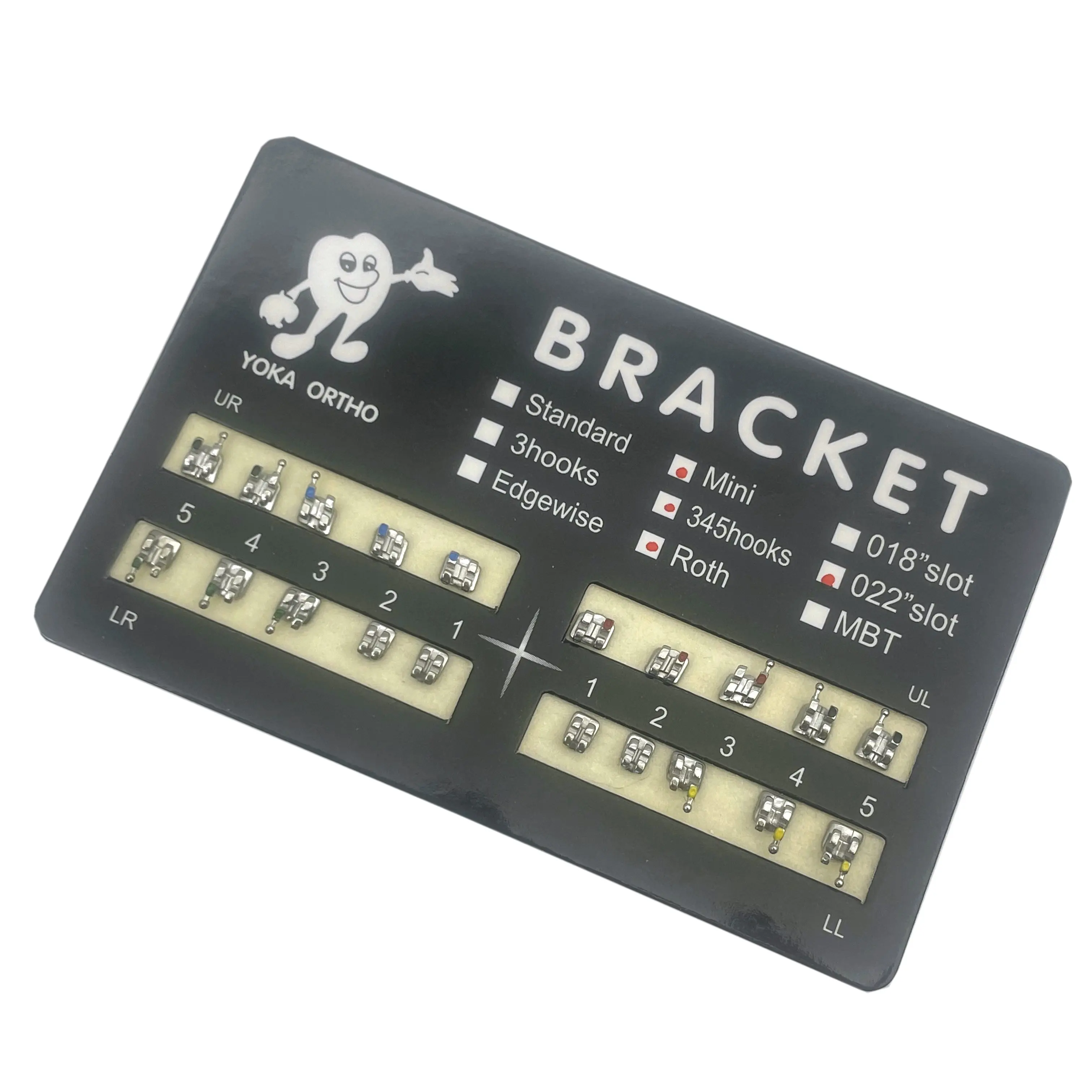 1pack Dental Orthodontic Metal Braces Bracket Mini Roth/MBT/Edgewise 022 Hooks 345 Dental Bracket Dentist Product