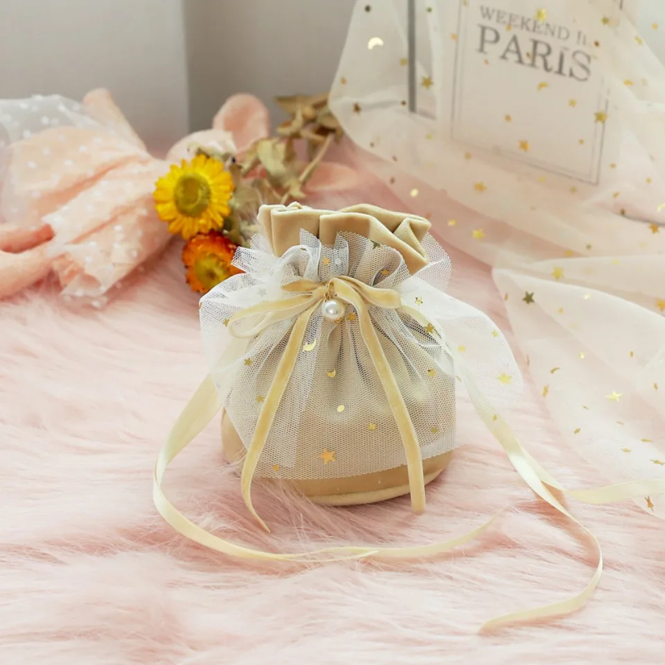 10/30/50 Stück Samtbeutel mit Kordelzug, grünes Band, Aufbewahrungsbeutel für Hochzeit, Party, Süßigkeiten, Geschenkverpackung, Heimbedarf – Detail 14