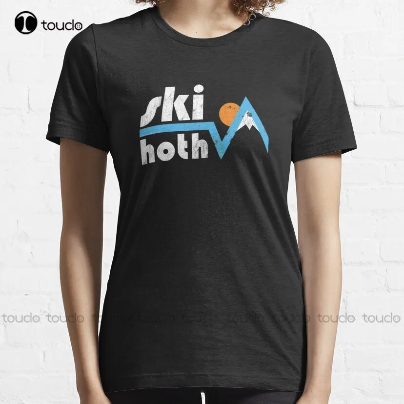 Ski Hoth Skiing Vintage Retro Travel Classic T-Shirt Baseball Shirt Women Custom Aldult Teen Unisex Digital Printing Tee Shirt