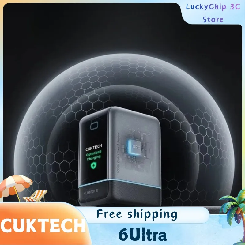 

Зарядное устройство CUKTECH 6 Ultra с дисплеем, быстрая зарядка, совместимо с iPhone 17/16 серии, ноутбуками, PD, три порта, 65 Вт
