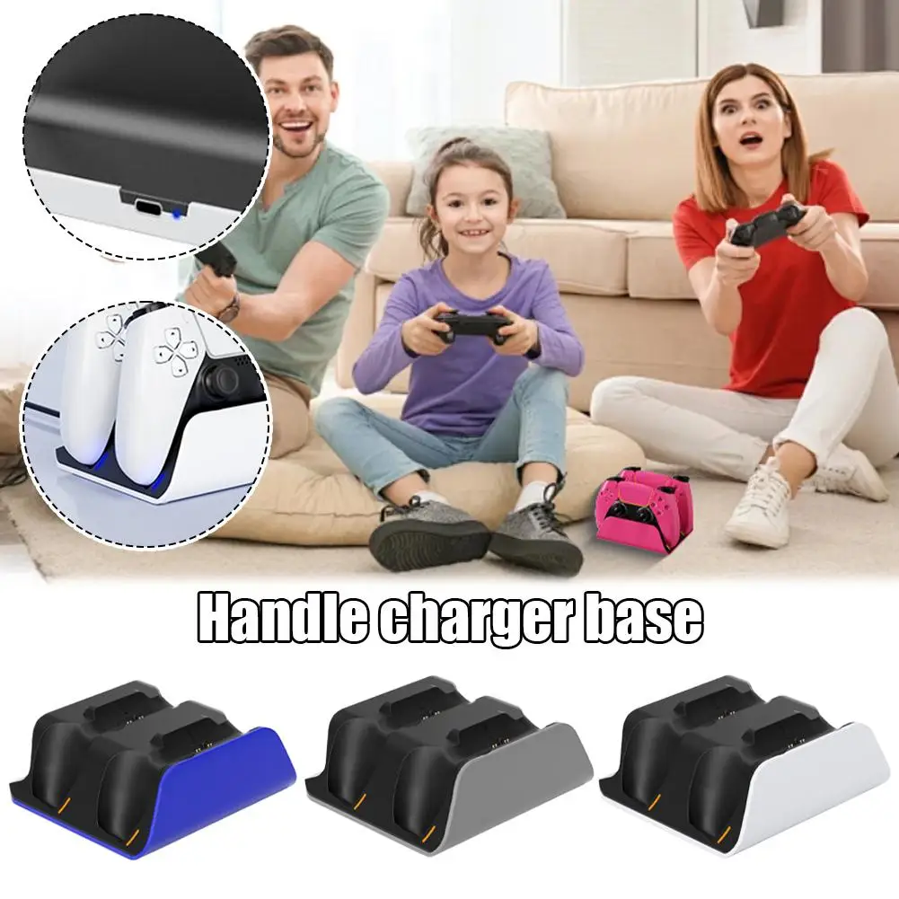 

Зарядное устройство для PS5, док-станция для зарядки PlayStation 5, двойной сенсорный край, режим RGB, быстрая зарядная станция с кабелем