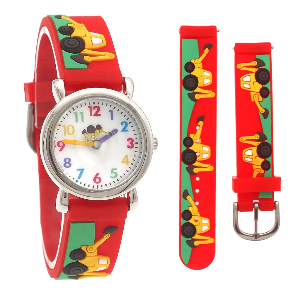 Chaoyada neue kinder jungen mädchen bunte digitale quarz armbanduhr kleine kinder studenten silikon strap spielzeug uhr