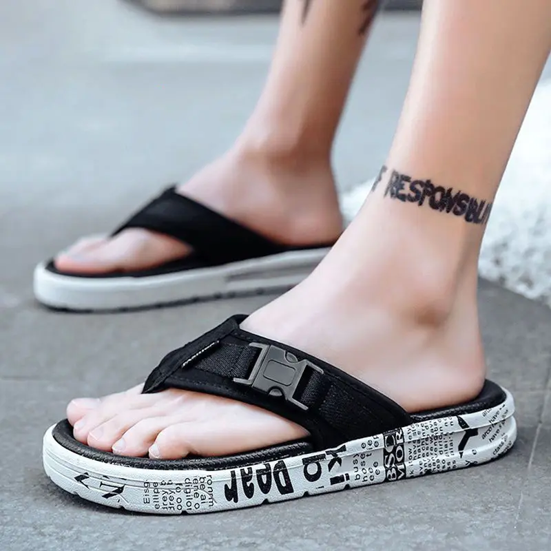 

Platform Flip Flops Slippers for Men Outdoor Summer Sandals Man Cheap Liquidation Elegant 2025 Style New In Shoes Sale