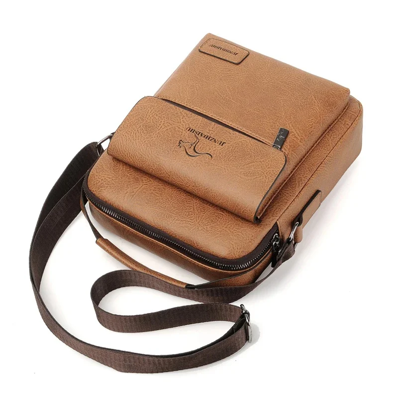 Luxury Brand Leather Men Bag Casual Business Messenger For Vintage Crossbody Sling Male Side Shoulder Summer