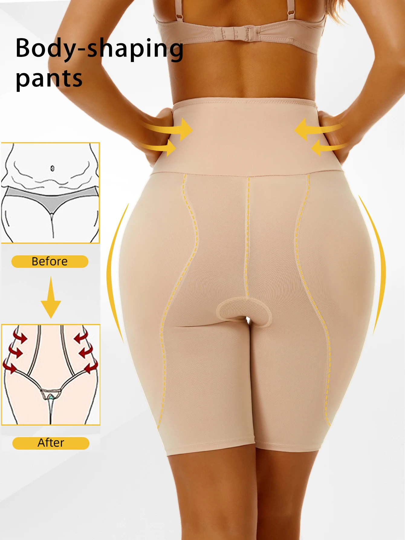 3PCS Hip Lifting Body ShapingShorts Donna Falso Hip Miglioramento Del Corpo Shaping Pad Hip Miglioramento Biancheria Intima Hip Pad Falso Butt Pantie