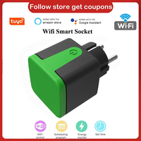 Tuya Smart Wifi Outdoor Socket IP44 Waterproof Wireless Remote Control Plug EU 16A Support Scene Linkage Alexa Google Home Vocie