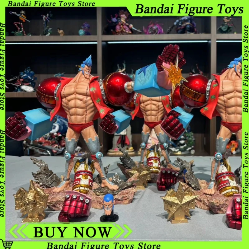

New One Piece Figures 30cm Franky Two Heads Anime Figures Pvc Statue Room Desktop Decoration Model Ornament Toys Gifts