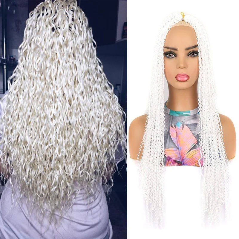 Long Wavy Thin ZiZi Box Braids Crochet Twisted Hair 28inch Curly Micro ZIZI Box Braid Twist Synthetic Crochet Hair Extensions