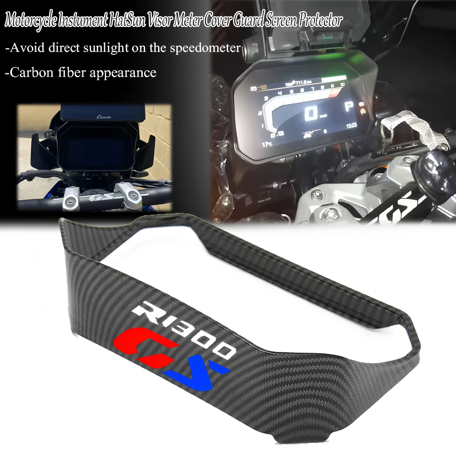 

Для BMW R1300GS R1300 GS R1300 GS ADVENTURE Adv Аксессуары для мотоциклов Карбоновая шляпа для инструментов Солнцезащитный козырек Крышка метра Защита