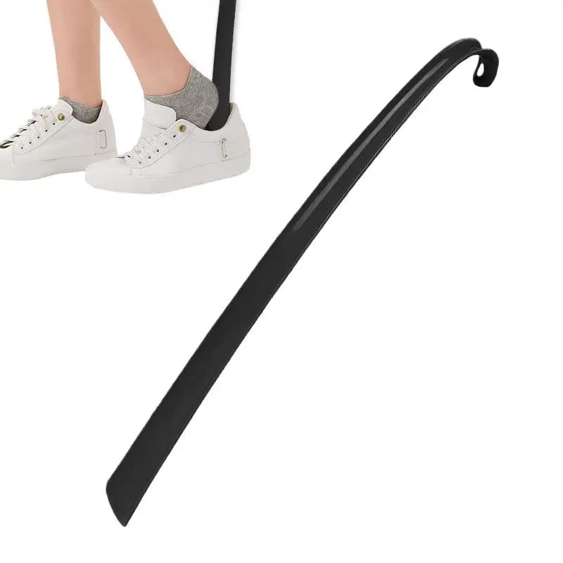 42cm Portable Extra Long Shoe Horns Black Plastic Shoe Horn Spoon Shoehorn Shoe Lifter Flexible Shoe Lifter Shoes Accessories