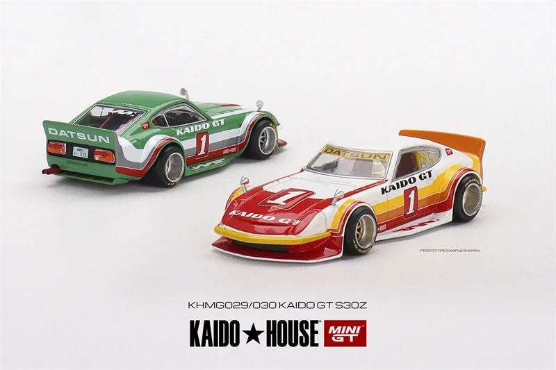 Kaido House x MINI GT Datsun KAIDO Fairlady Z Kaido GT V1 Red White V2 Green Diecast Model Car