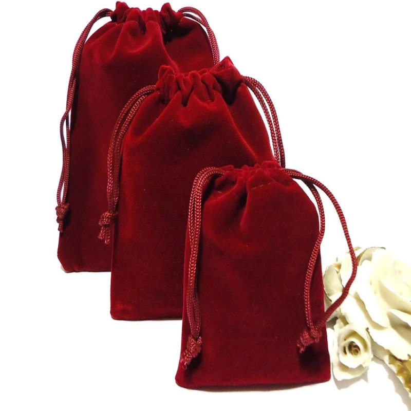 wholesale Professional custom high quality drawstring velvet bag for mobile phone\HDD accessories gift jewelry pouch