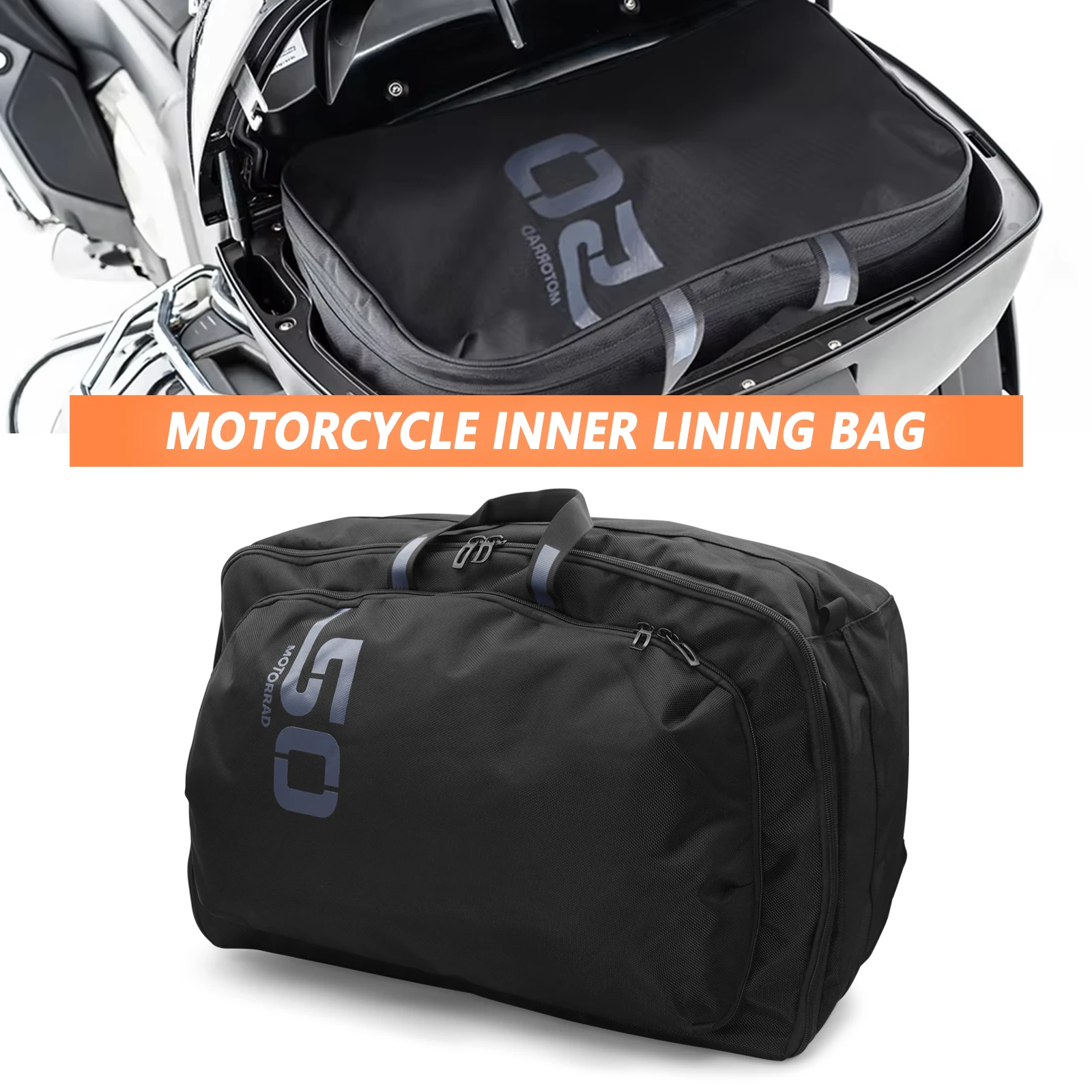 

Новая сумка для верхней коробки мотоцикла, черная сумка для хвоста, задняя внутренняя сумка, сумка для боковой коробки, аксессуары, подходит для BMW R1300RT 2025