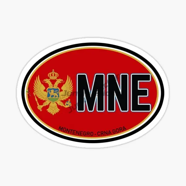 

MNE Code Montenegro Republic National Flag, Emblem, Map, Car Sticker, Vinyl PVC Sticker