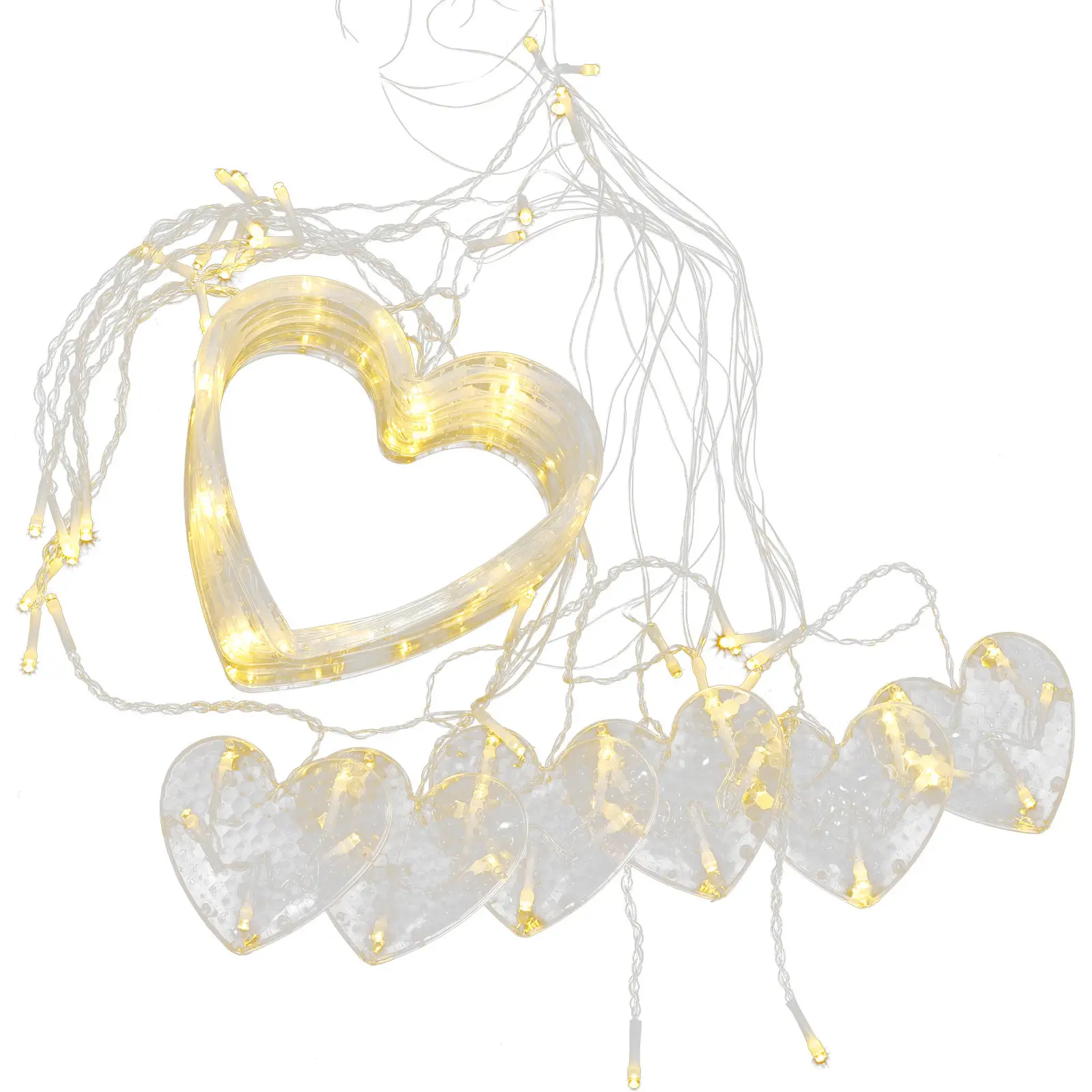 

Светодиодная гирлянда-штора с эффектом «Сердечки» для окна, для спальни, для декора интерьера, эстетичное украшение для комнаты