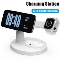 Wireless 3 In 1 Magnetic Charger Stand For Magsafe iPhone 17-12 Pro Max Apple Watch 9 8 AirPods Pro Fast Charging Station