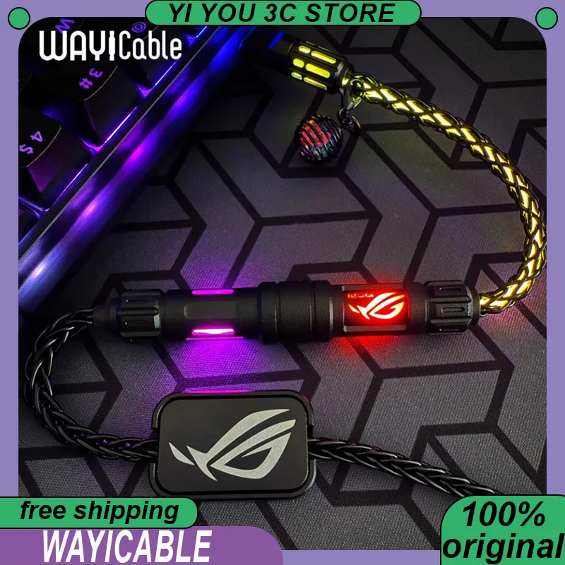 

WAYiCable Магнетронный чип Индукционный переключатель света 8K Киберспорт Магнитная ось Авиационный штекер Кабель Type-C к игровой клавиатуре USB-A ﻿