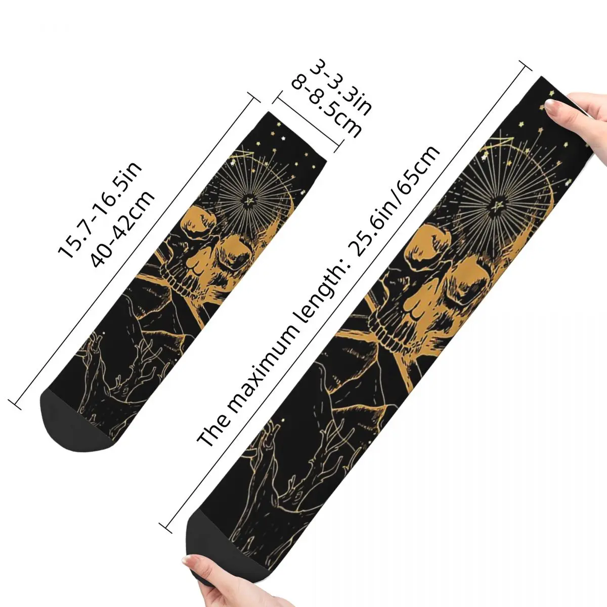 Носки с рисунком черепа и викингов