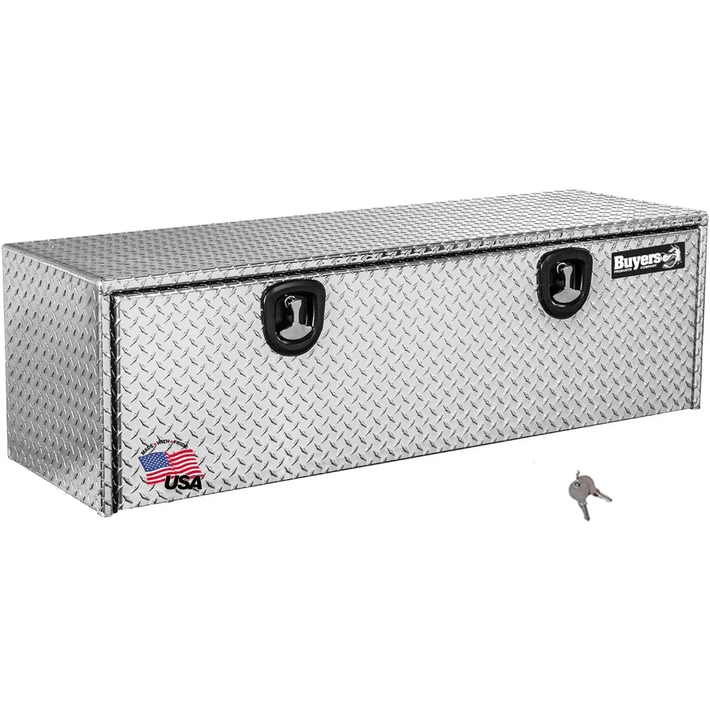 

Diamond Tread Aluminum Underbody Truck Tool Box W/Compression Latch, 18 x 18 x 60 Inch, Made in the USA, Truck Box