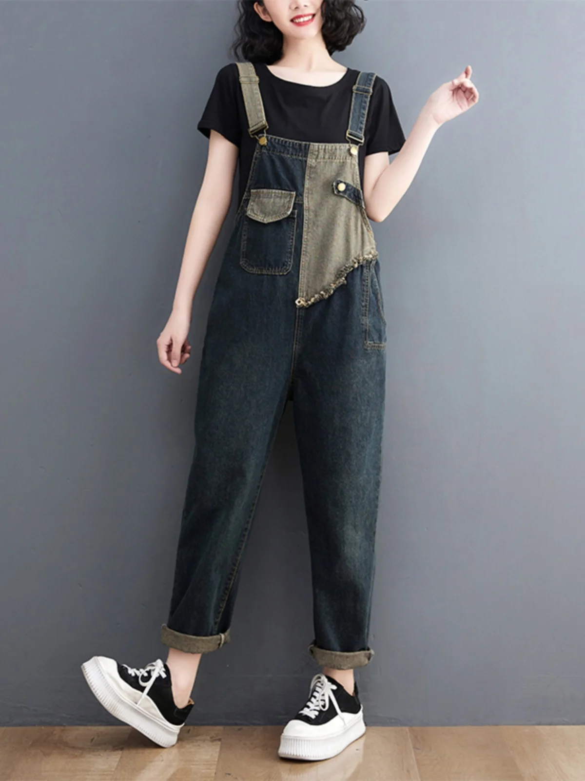 

Новые летние женские широкие джинсы, комбинезоны, свободная рабочая одежда, джинсовые комбинезоны с нагрудником, большие размеры, утягивающие брюки с высокой талией, девять...