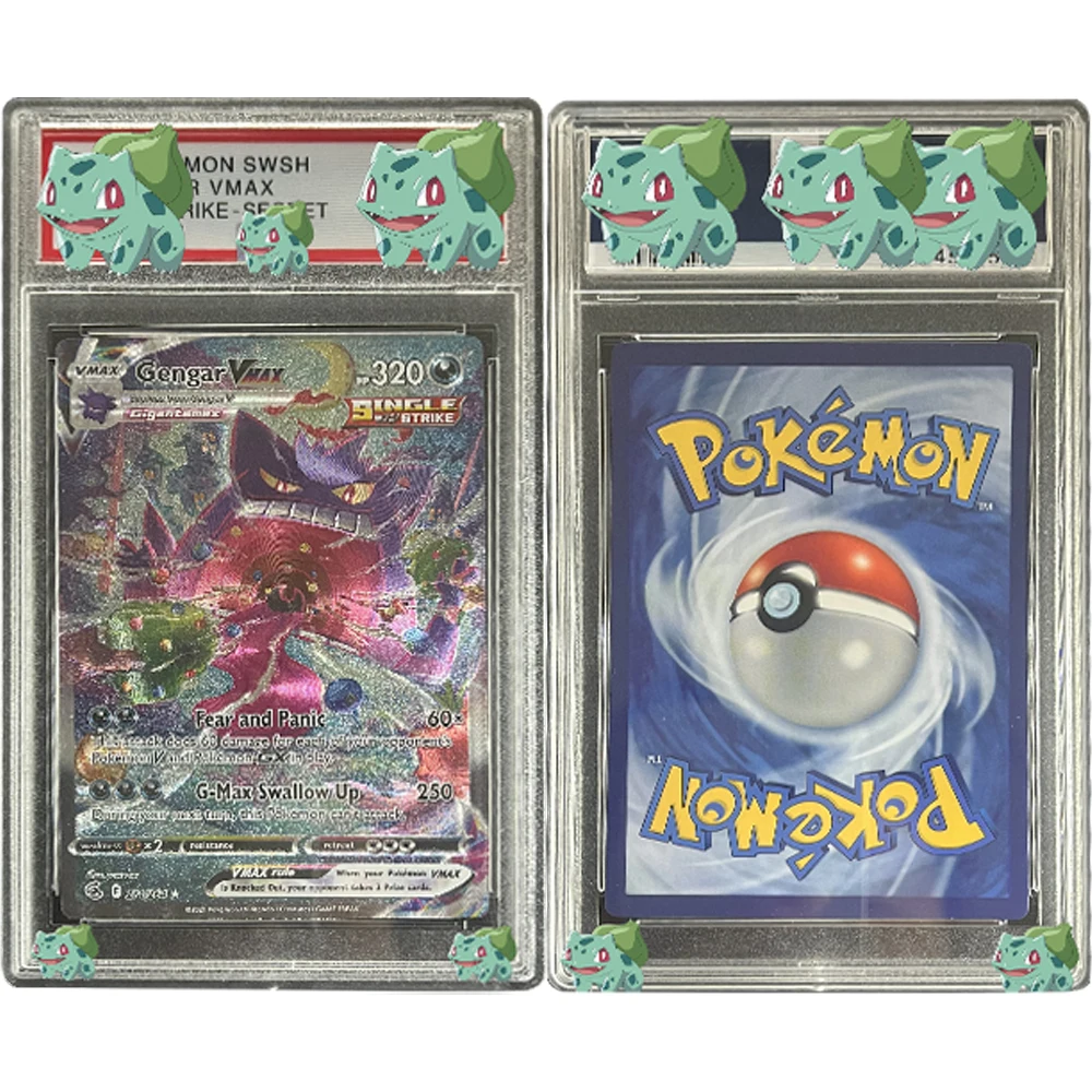 

2021 DIY PTCG Rating Collection Card SWSH Fa/Gengar Vmax Fusion Strike-Secret GEM MT 10 Cards Holographic Label Child Gifts