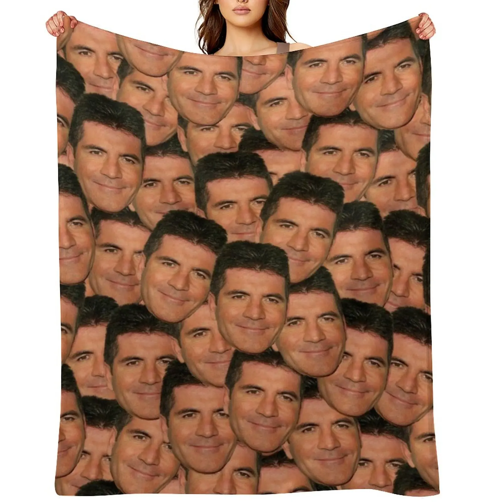 

Simon cowell Throw Blanket Cute Plaid Hair Loose Luxury Brand Blankets