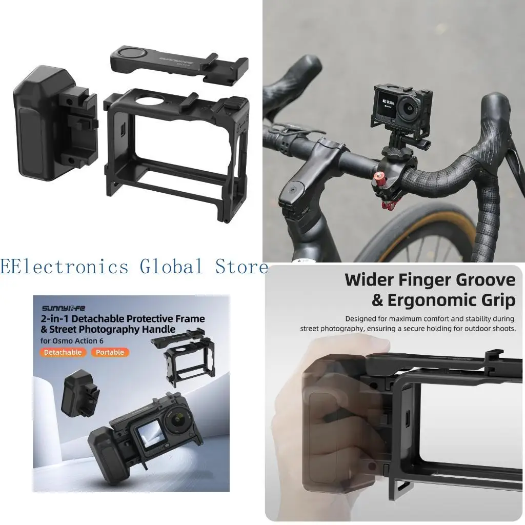 

462B Durability Case For Action 6 CameraS Cage Frame Quick Access Bottom Design