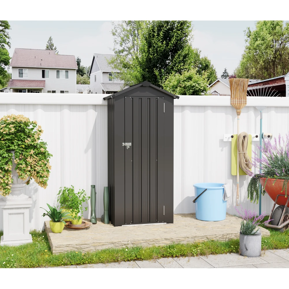 سقيفة تخزين حديدية عالية الجودة تصميم مقاوم للماء للتخزين في الهواء الطلق ورقة قوية للتخييم والحديقة في موقع البناء للاستخدام المنزلي