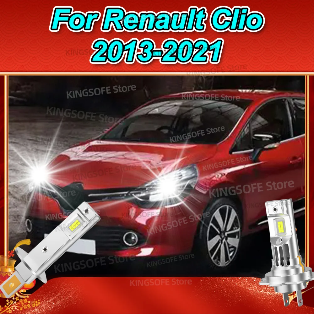 

2/4 шт. светодиодные автомобильные фары 6000K 50000LM с вентилятором для Renault Clio 2013 2014 2015 2016 2017 2018 2019 2020 2021