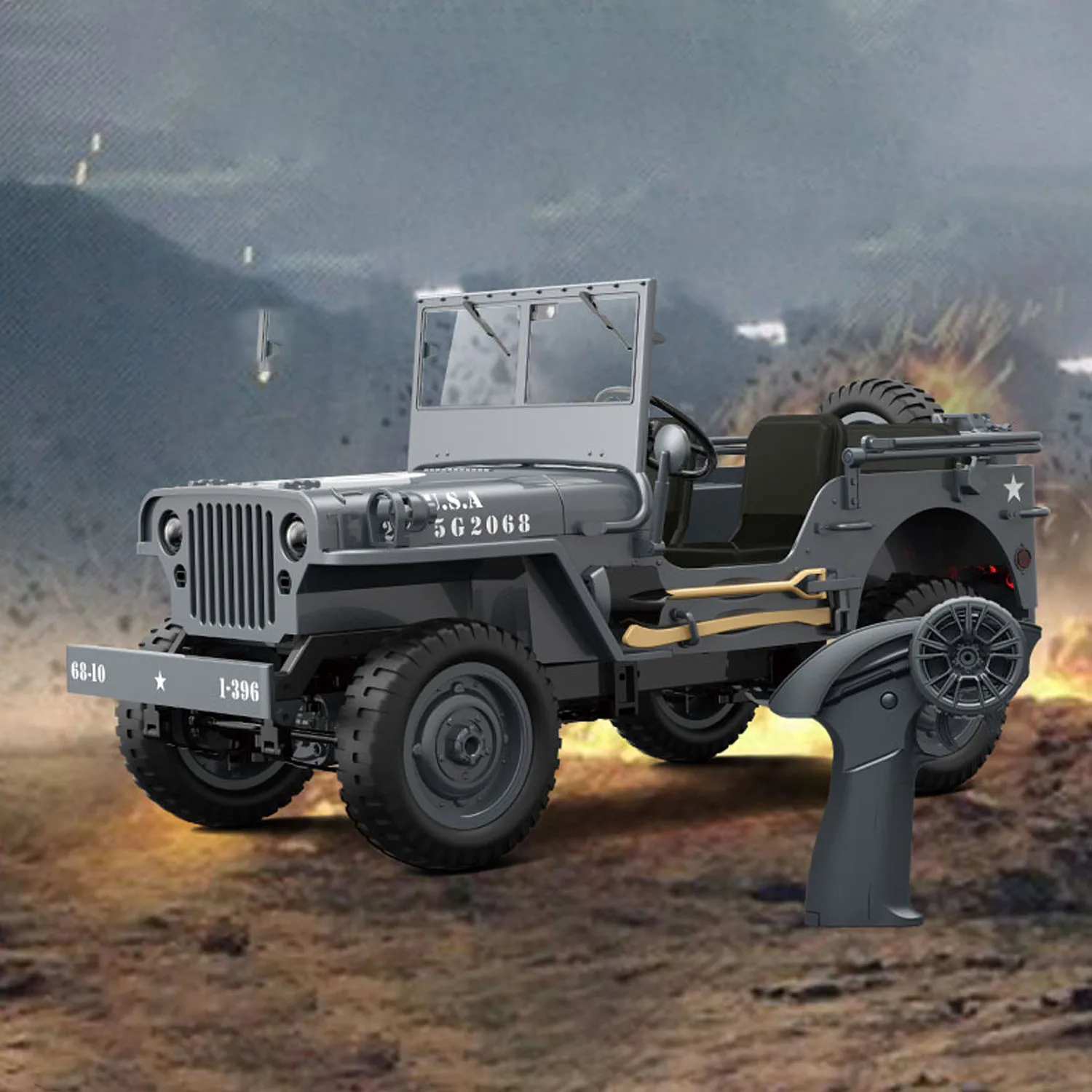 

1:10 4WD Remote Control Crawler Car JJRC C8815 RC Off Road Vehicles RTR Military Truck Climbing Vehicle Model Toys for Boys