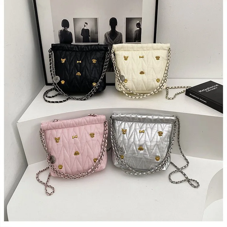 

2025 Minimalist Chain Strap Bag Women's Casual Shoulder Crossbody Purse Vegan Leather Tote Convertible Day Night Handbag