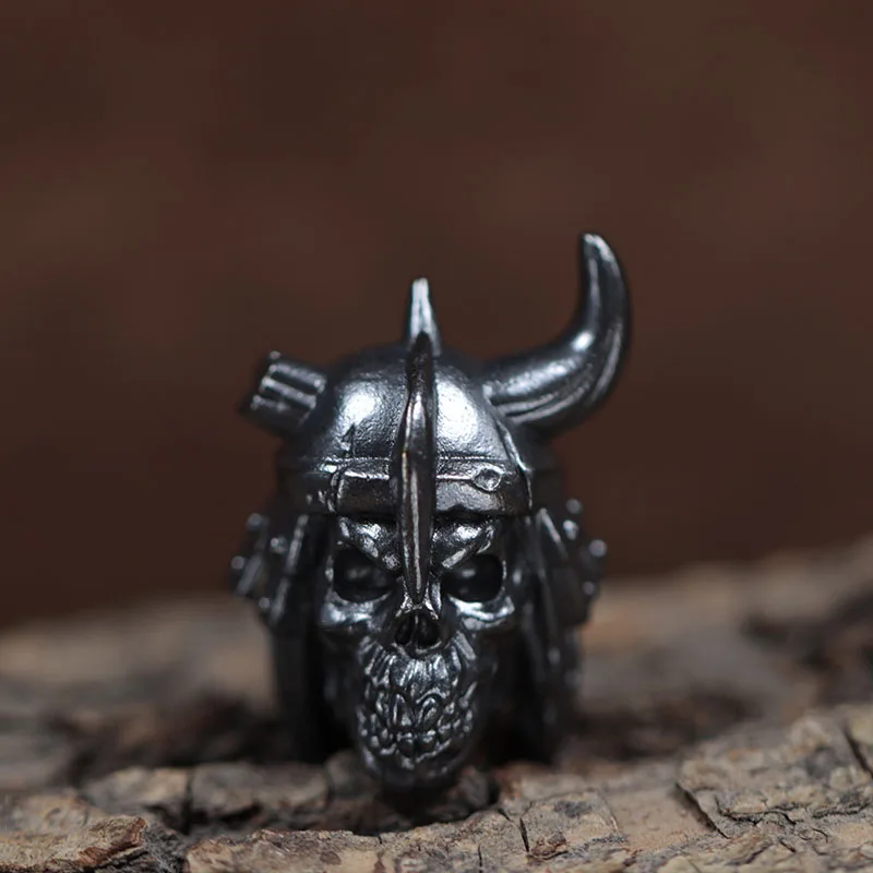 Skull Head Soldier Brass Knife Beads EDC DIY Paracord Woven Bracelets Lanyard Pendants Accessories Outdoor Tool Hangings Charms