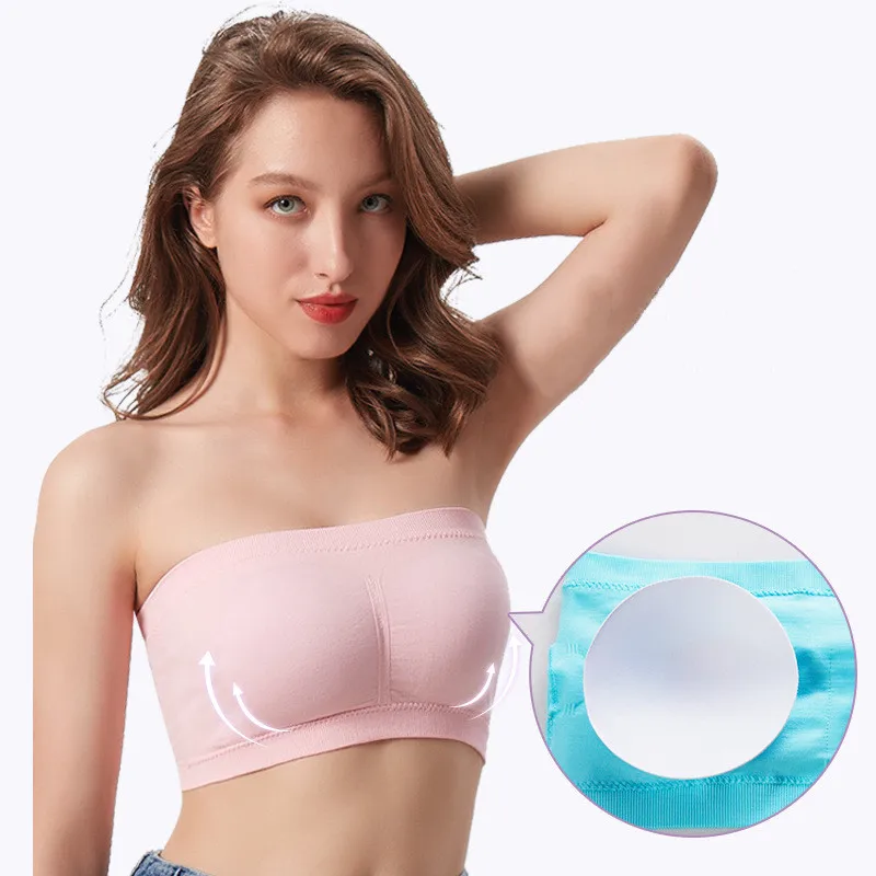 DOIAESKVE Dámská podprsenka bez ramínek s trubkovým topem velké velikosti a bezešvým vzorem, velikost 5XL 6XL - náhled 5